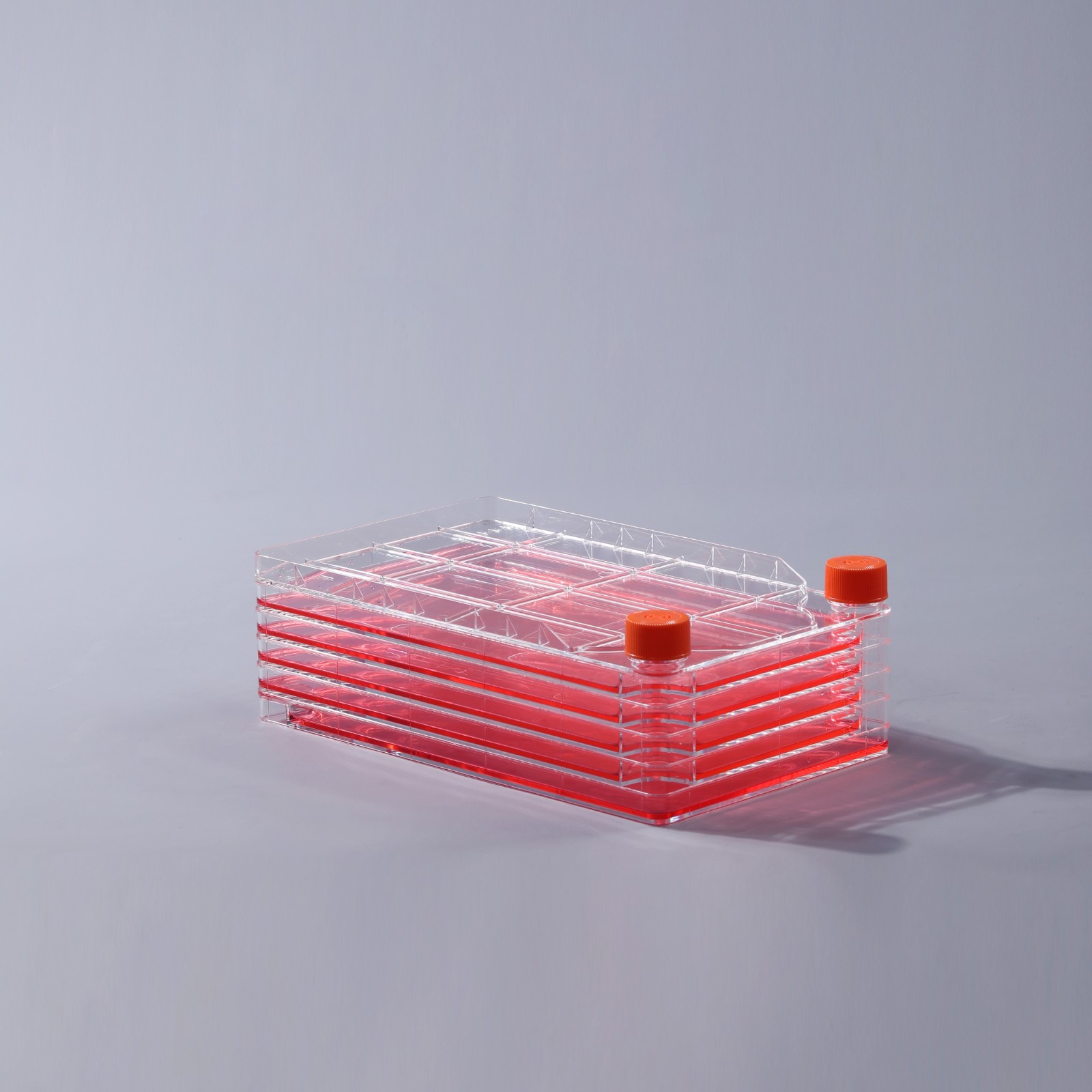 装有培养基5层细胞工厂 装有培养基5层细胞工厂